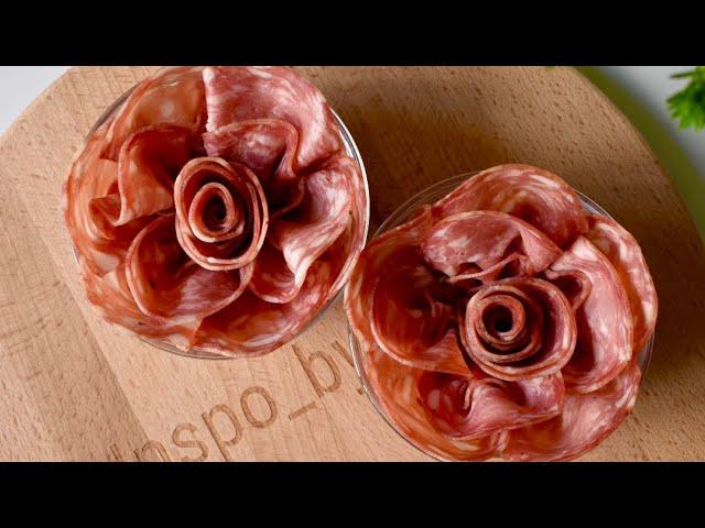 How to make Salami Roses On the next level #tutorial #fooddecoration #beautifularrangement