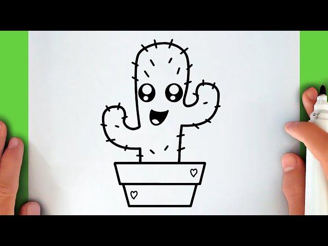 HOW TO DRAW A CUTE CACTUS