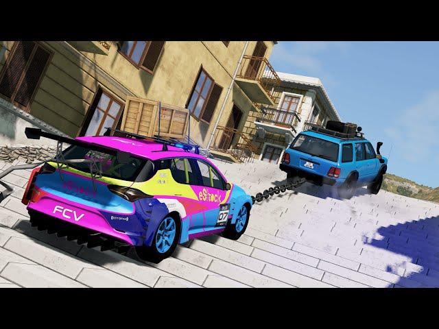 Cars vs Stairs #3 | BeamNG.drive