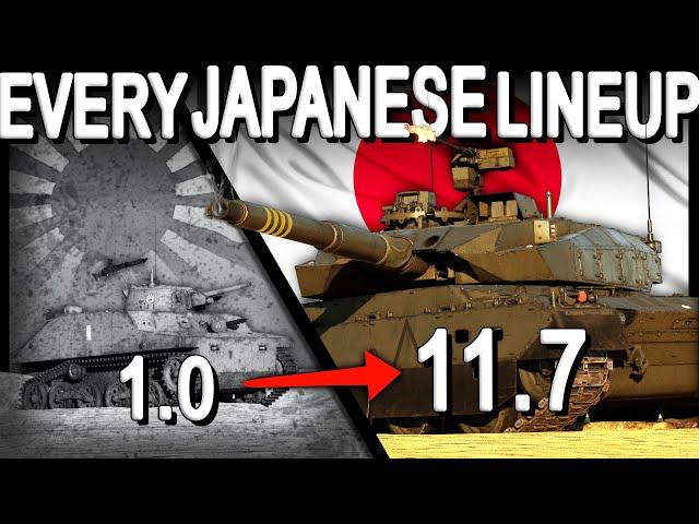 ONE Match With EVERY JAPANESE LINEUP (War Thunder)