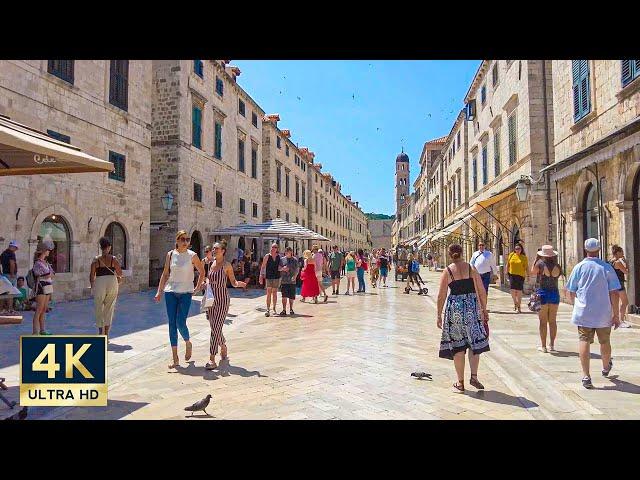 Dubrovnik Croatia  4K Old Town Beach and Walls Walking Tour