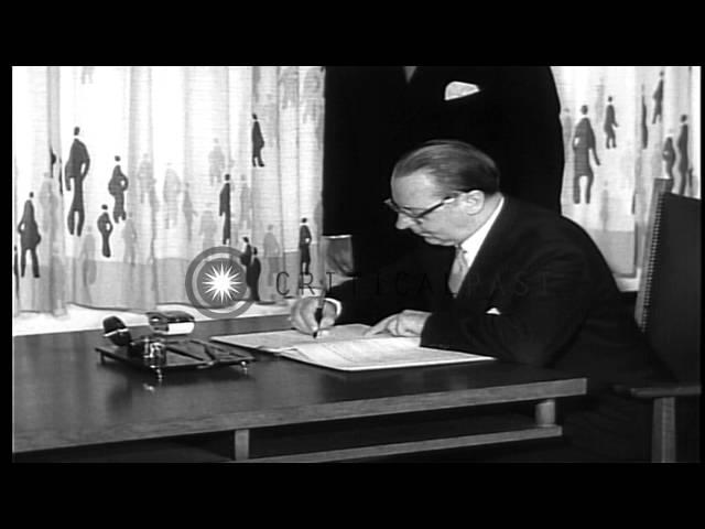 James Bryant Conant, Civilian High Commissioner of the Federal Republic of German...HD Stock Footage