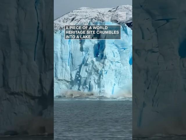 Piece of glacier collapses into Argentina lake | #shorts #newvideo #youtube #trending