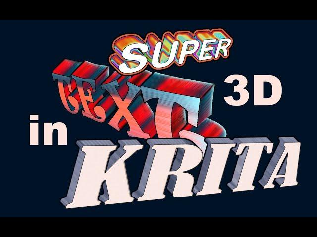 Как создать 3D текст в Krita. Лайфхак рисование для новичков