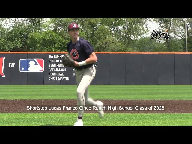 Shortstop Lucas Franco Cinco Ranch High School Class of 2025