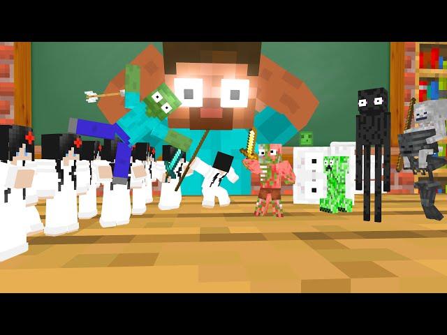 Monster School : TINY SADAKO CHALLENGE - Minecraft Animation