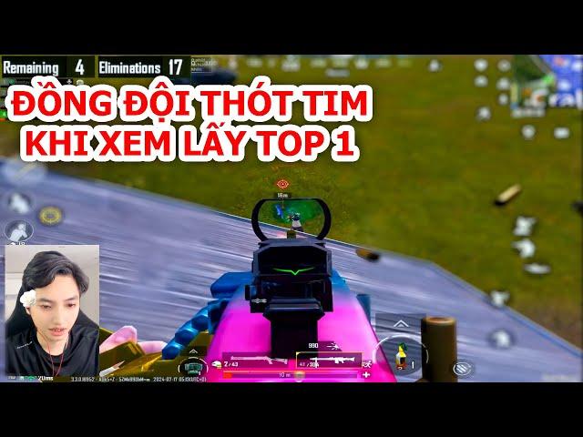 Đồng đội thót tim khi xem em lấy top 1 PUBG Mobile