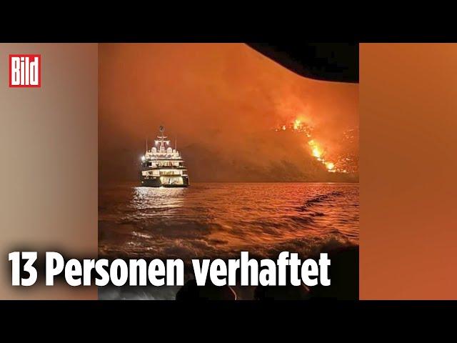 GRIECHENLAND: Crew dieser Luxus-Jacht verursacht Waldbrand