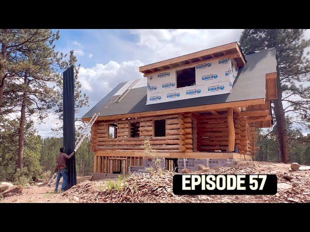 Building out our own Log Homestead- installing a metal roof