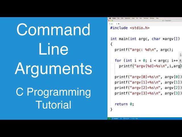 Command Line Arguments | C Programming Tutorial