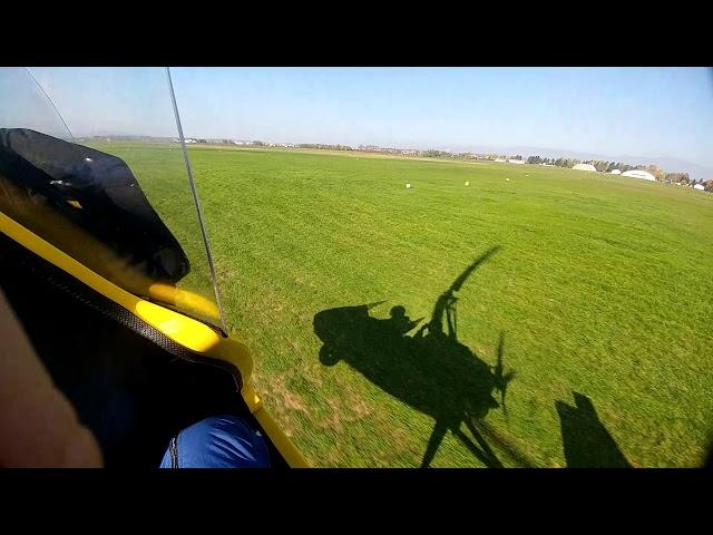 LDZL Take off Gyrocopter