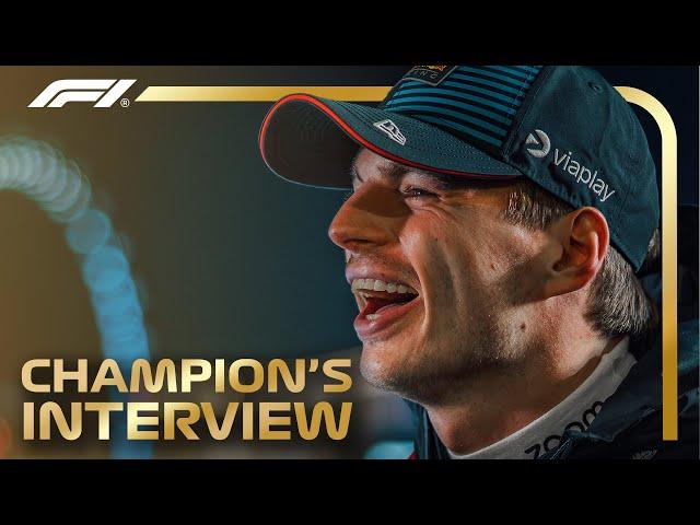 Max Verstappen's First Interview As A Four-Time World Champion