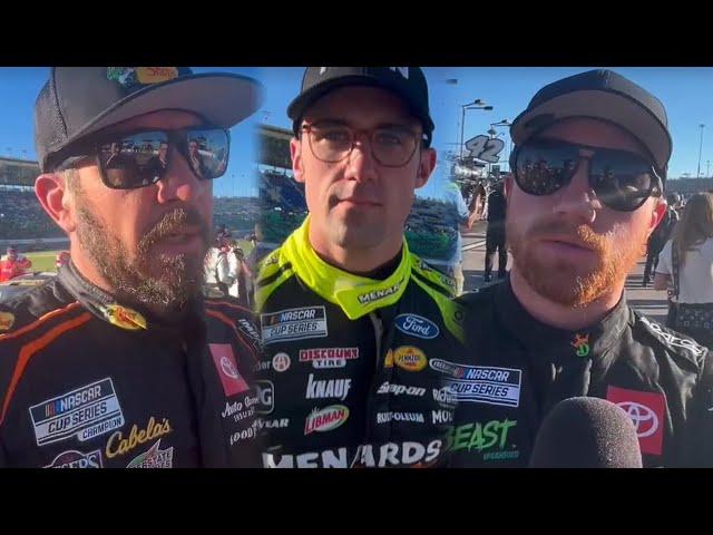 Denny Hamlin, Martin Truex Jr. & Tyler Reddick Discuss Their Races; Hear From Austin Cindric