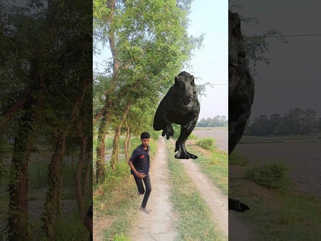 Big Dinosaur chase T-Rex attack part 206 #dinosaur #trending #vfx #youtube #shorts