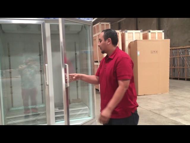 Two glass door freezer