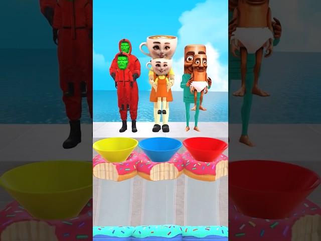 Hulk Squid vs Tung Tung Sahur vs Cappuccino Funny Moment #gta #sprunki #trending