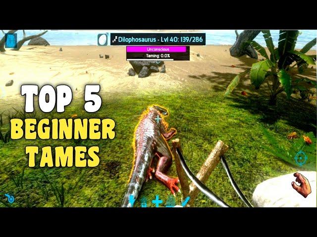 Ark Mobile - Top 5 Beginner Tames  (With Their Ability) | Beginner Tames Ark Mobile