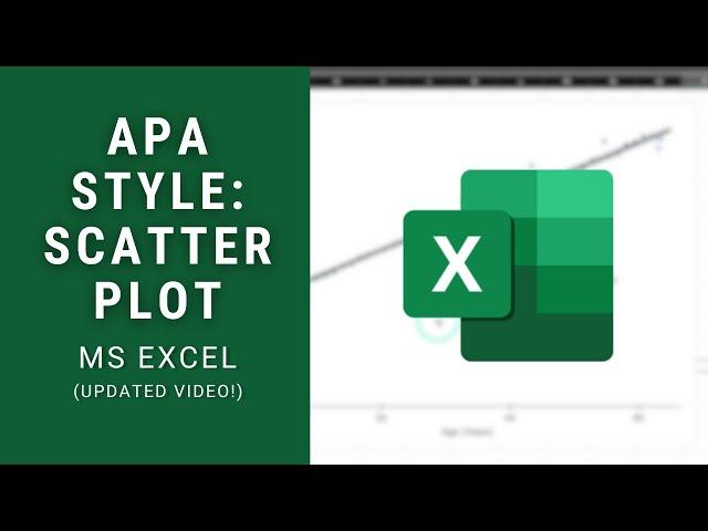 APA Scatterplot Excel Tutorial (UPDATED for 2024!)