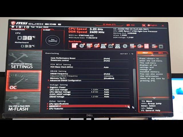 Enable virtualization SVM Mode on Window 10 Pro AMD Ryzen MSI click BIOS S