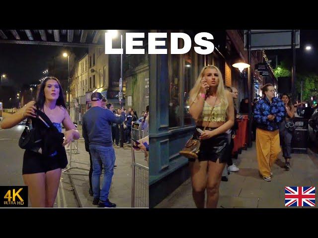 LEEDS CITY ENGLAND NIGHTLIFE WALK AFTER 3AM