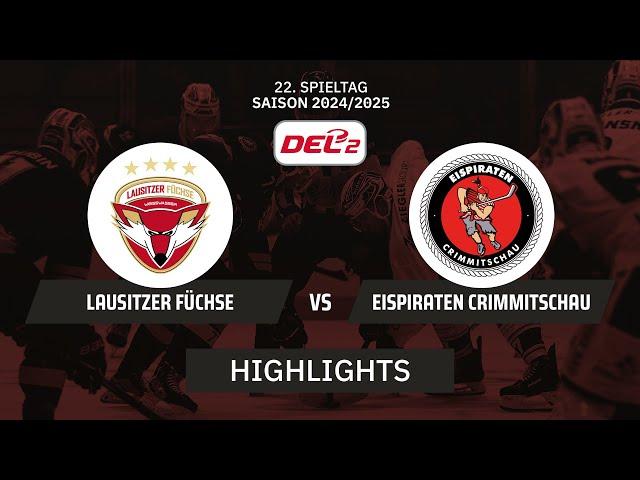 DEL2: Lausitzer Füchse vs. Eispiraten Crimmitschau I Highlights - 22. Spieltag | SDTV Eishockey