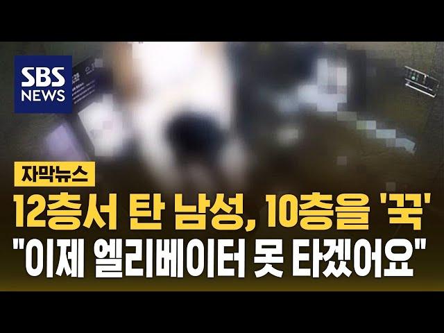 12층서 탄 남성, 10층을 '꾹'…"이제 엘리베이터 못 타겠어요" (자막뉴스) / SBS