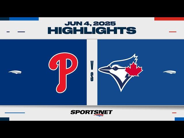 MLB Highlights | Phillies vs. Blue Jays - June 4, 2025