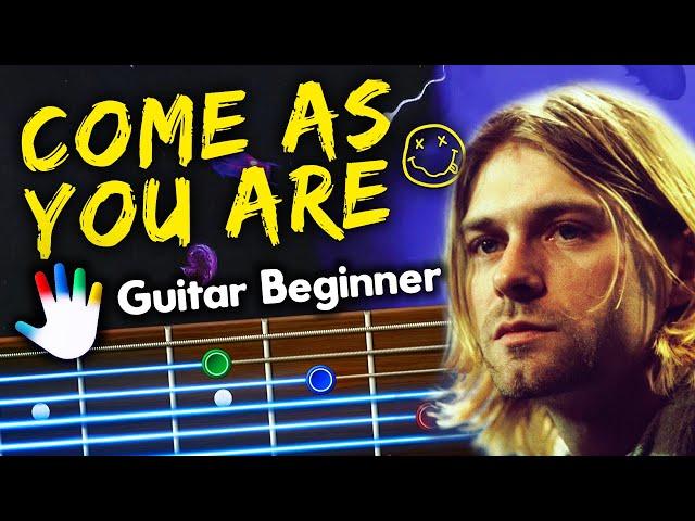 Come As You Are Guitar Lessons for Beginners Nirvana Tutorial | Easy Chords + Lyrics + Backing Track