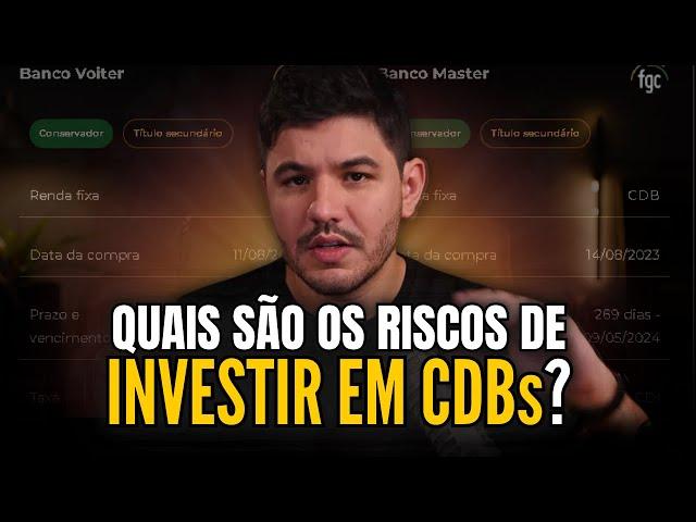 O que é um CDB na prática e quais são os RISCOS de investir nisso?