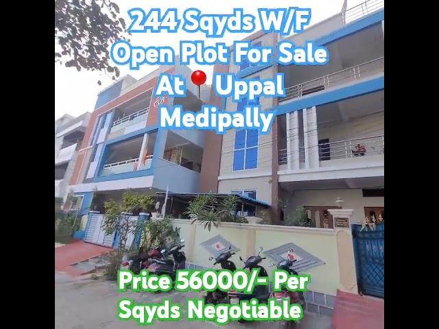 244 Sqyds W/F Open Plot For Sale, Uppal Medipally Wgl Hyw 1km️9550912266