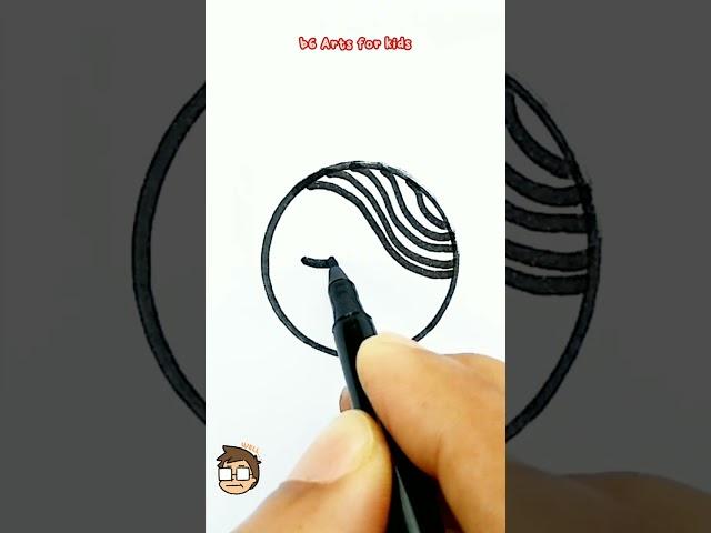 How to draw boy face from circle | b6 Arts for kids