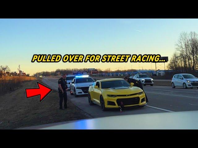 COPS PULLED US OVER FOR “STREET RACING”… 