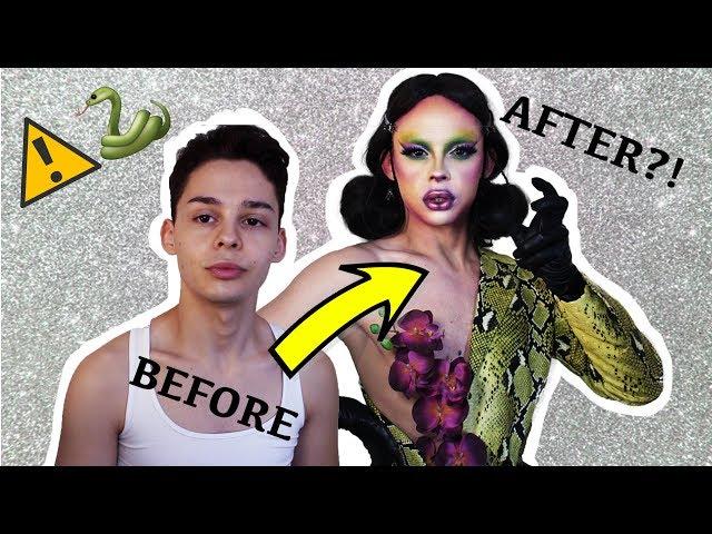 "Poisonous B*tch" Boy To Drag Makeup Transformation | Antiphobya