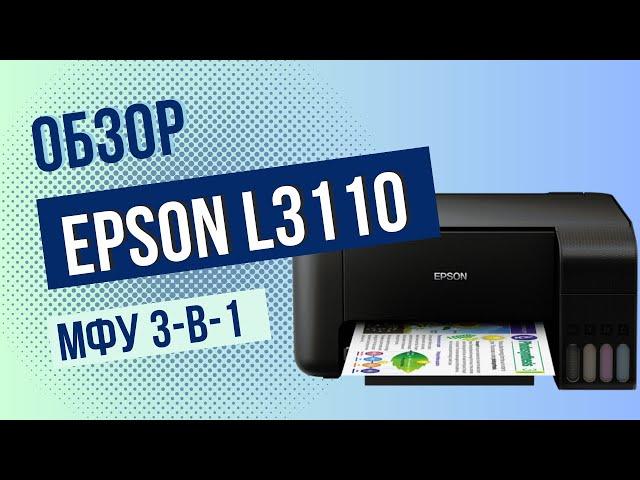 Обзор Epson L3110. МФУ для дома