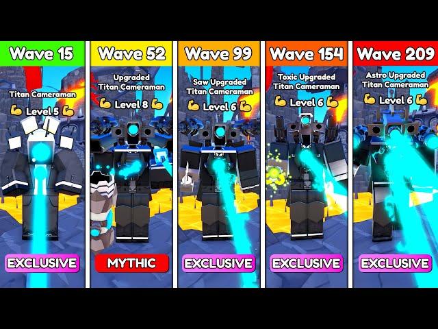 ASTRO vs TOXIC vs SAW vs UPGRADED vs TITAN CAMERAMAN in ENDLESS MODE -  Roblox Toilet Tower Defense