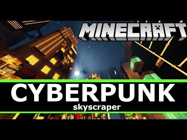 Minecraft: How to build a CYBERPUNK Skyscraper in 2 minutes | Tutorial