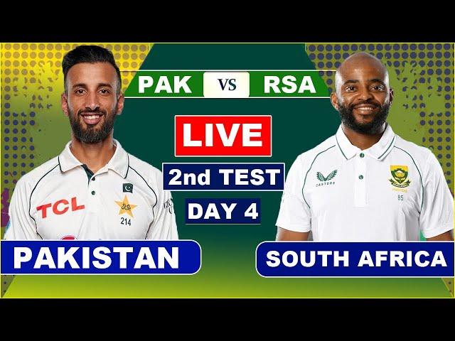 Live SA Vs PAK 2nd Test Match Day 4 | Cricket Match Today | SA Vs PAK live PAK innings last 6 ove