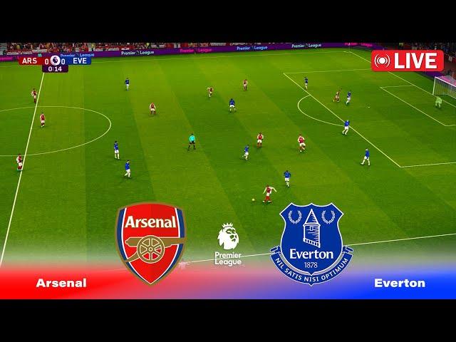 LIVE : ARSENAL vs EVERTON | Premier League 2024 | Full Match | PES Game Simulation