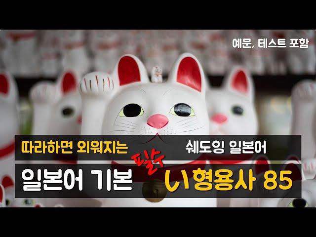 [품사별 기본단어] 따라하면 외워지는 '일본어 필수 い형용사 85' (예문포함)