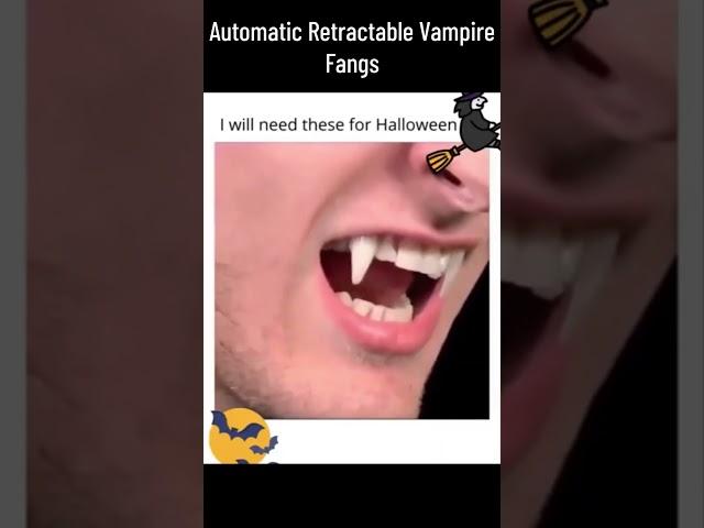 Automatic Retractable Vampire Fangs (link in the comment) #halloween #vampire  #halloween2023 #