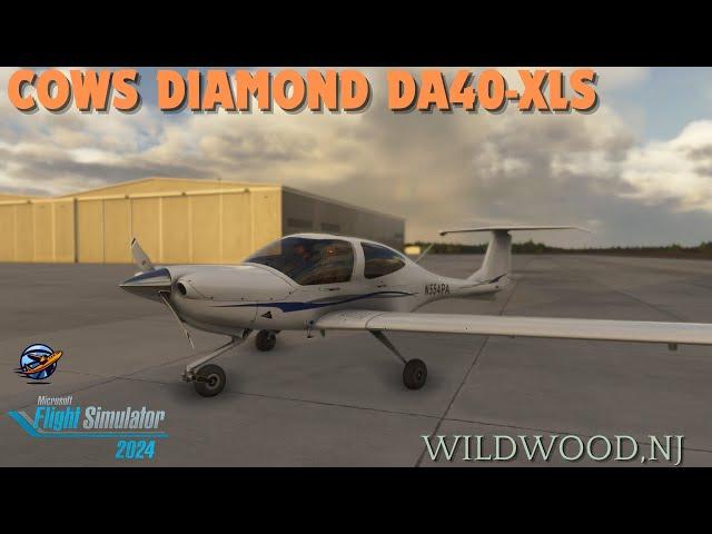 COWS Diamond DA40-xls in Microsoft Flight Simulator 2024|South Jersey Tour|KWWD|#msfs2024 #cowsda40