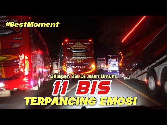 Balapan Bus Paling Gila 2024  SEMUA BUS TERPANCING EMOSI TAK ADA YANG MAU NGALAH