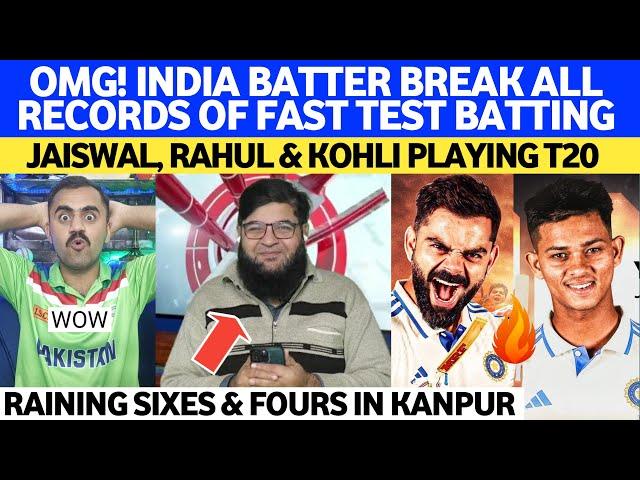 OMG! Indian Batters Playing T20 In Test | India Break All Fastest Batting Records In Test Vs Ban