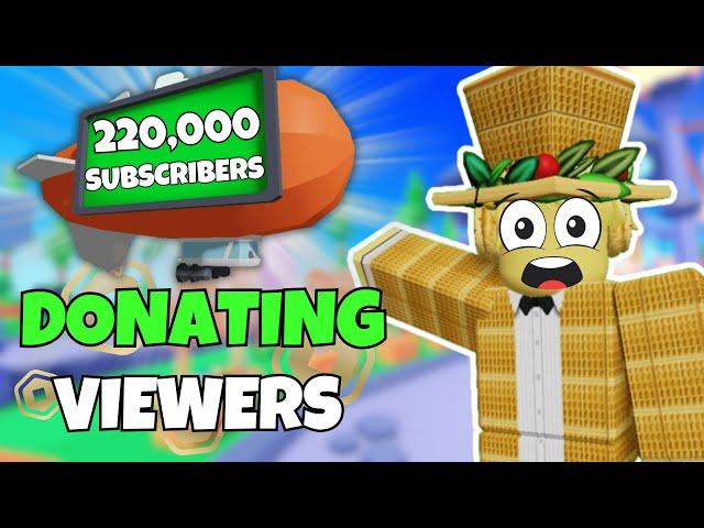 Donating 100,000 Robux For 220,000 Subscribers! | Pls Donate