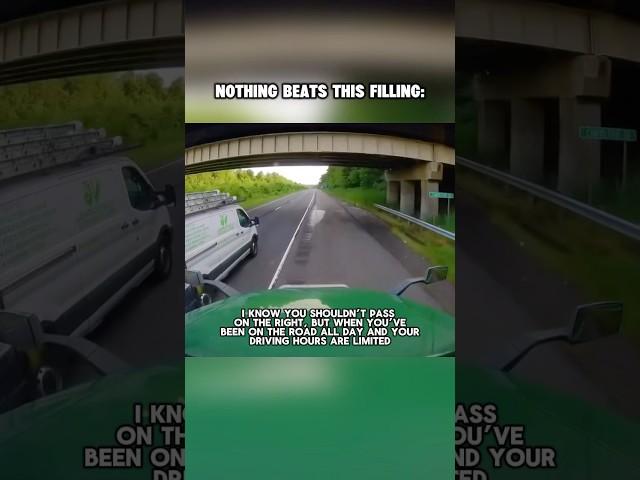 You shouldn’t pass on the tight as a semi truck driver, but… #trucking #trucker #pullover