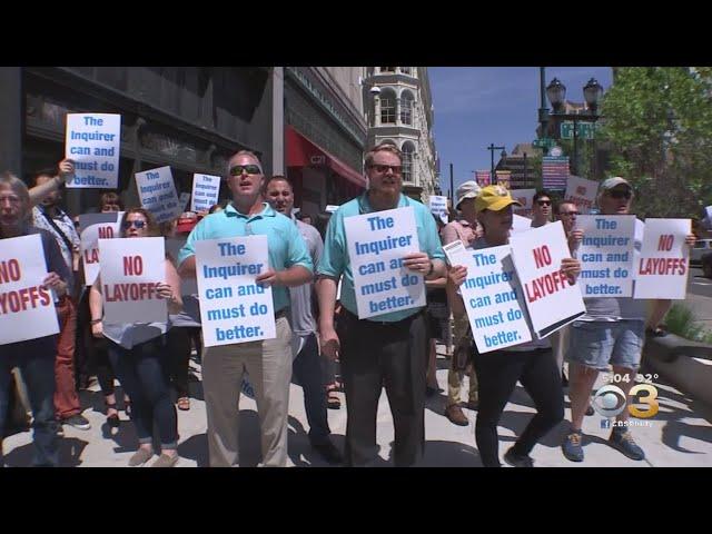 Dozens Of Journalists Protest Philadelphia Media Network Outside Inquirer Building