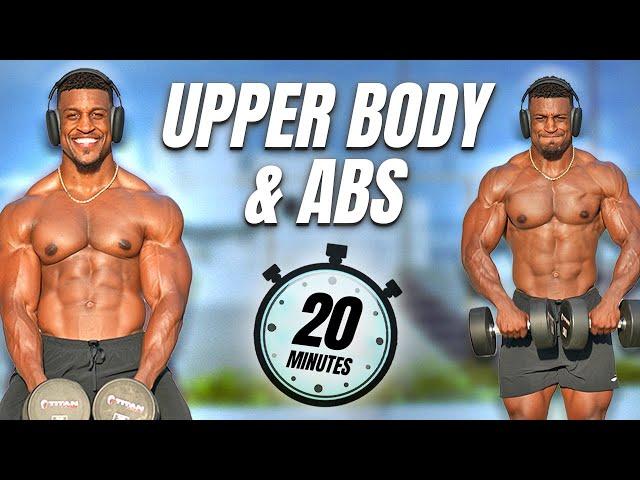 EXPLOSIVE 20 Minute UPPER BODY & ABS WORKOUT | Ashton Hall