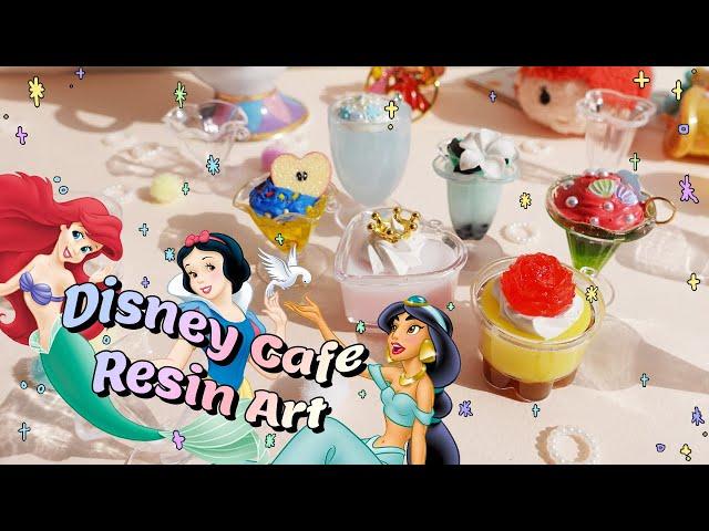 (SUB) I MADE Disney Collab Cafe Menu with Resin Art! 