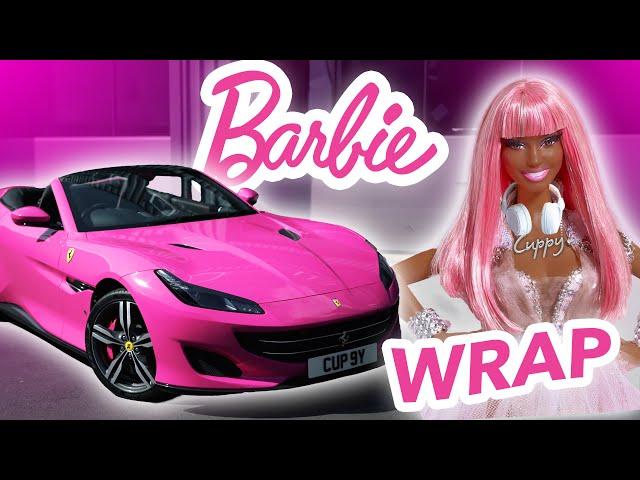 Real Life Pink Barbie Ferrari Wrap!