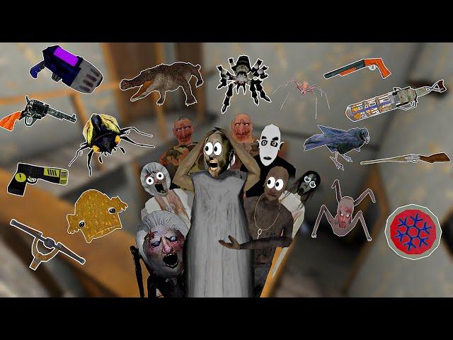 All Granny family and pets VS All Unlimited weapons